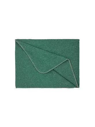 STEINER 1888 | Couverture en laine ALINA 145x190cm Platine | petrol